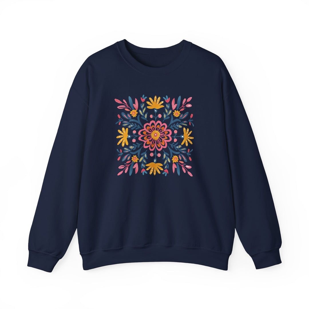 Cotton Sweater - MANDALA FLOWERS