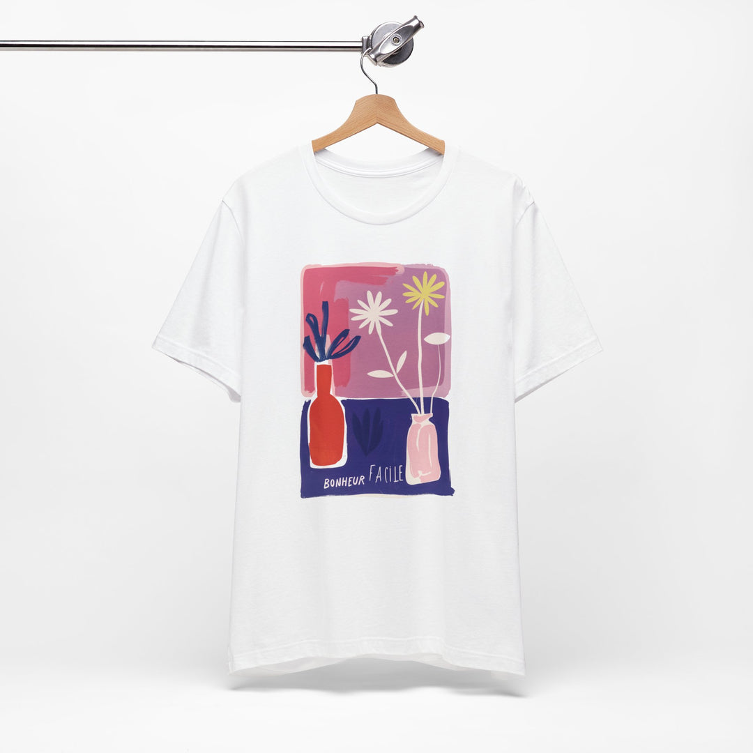 Loose Cotton T-shirt - EASY HAPPINESS