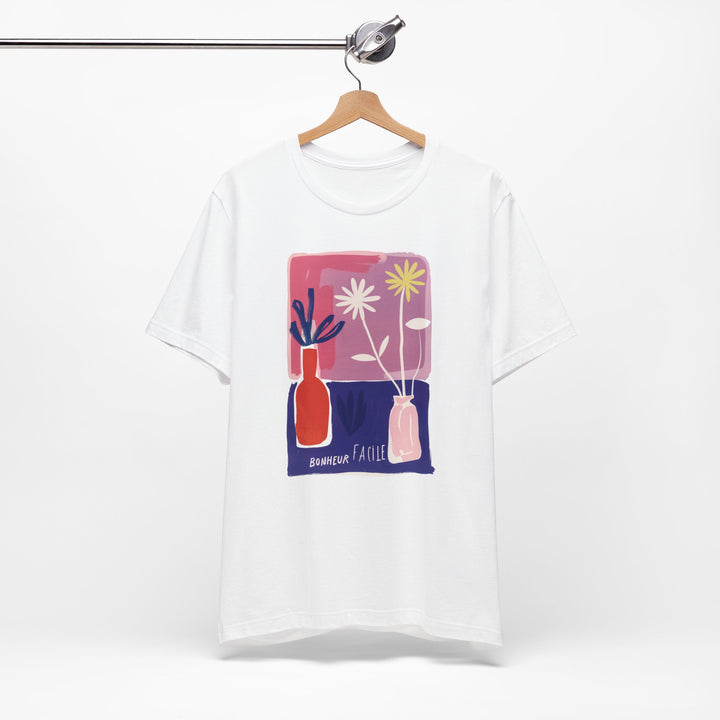Loose Cotton T-shirt - EASY HAPPINESS