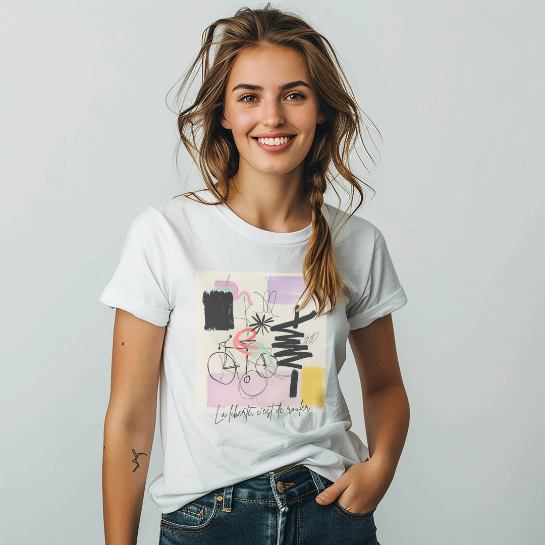 T-shirt Coton Ample - LA LIBERTÉ, C'EST DE ROULER