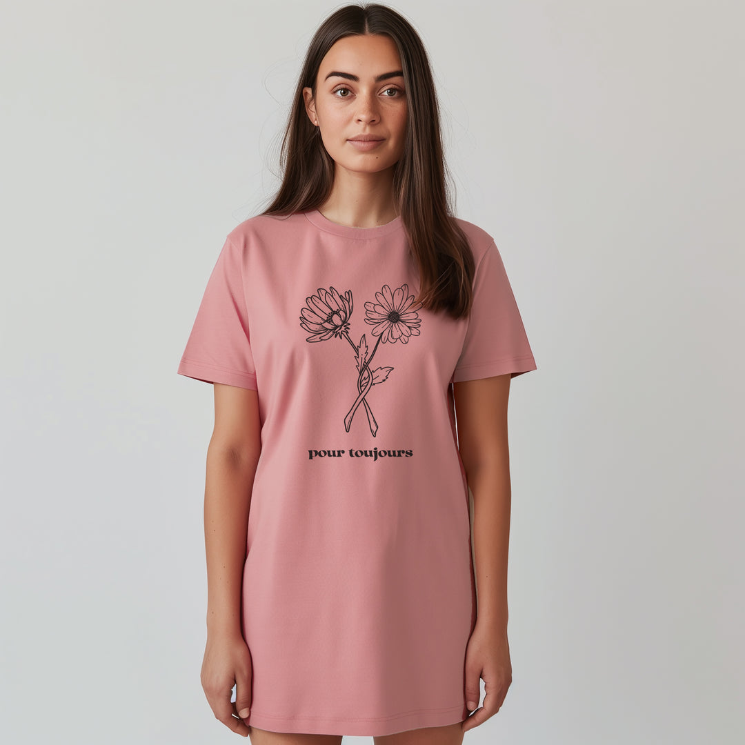 Robe t-shirt coton biologique - POUR TOUJOURS