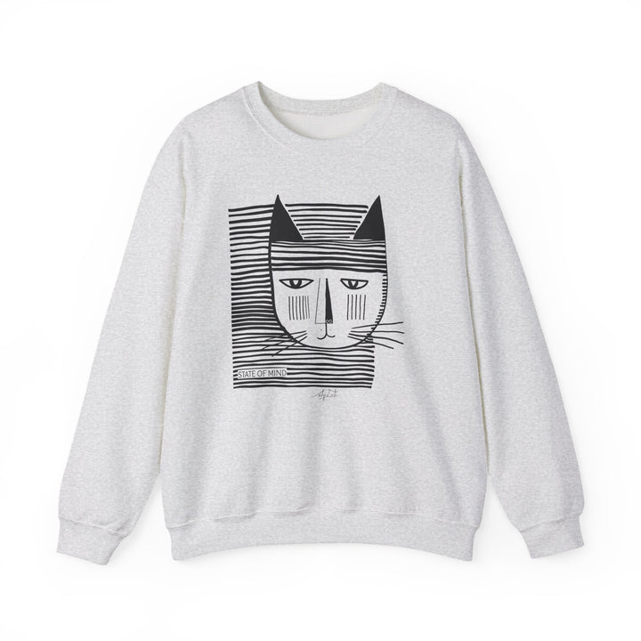 Cotton Sweater - CAT STRIPES