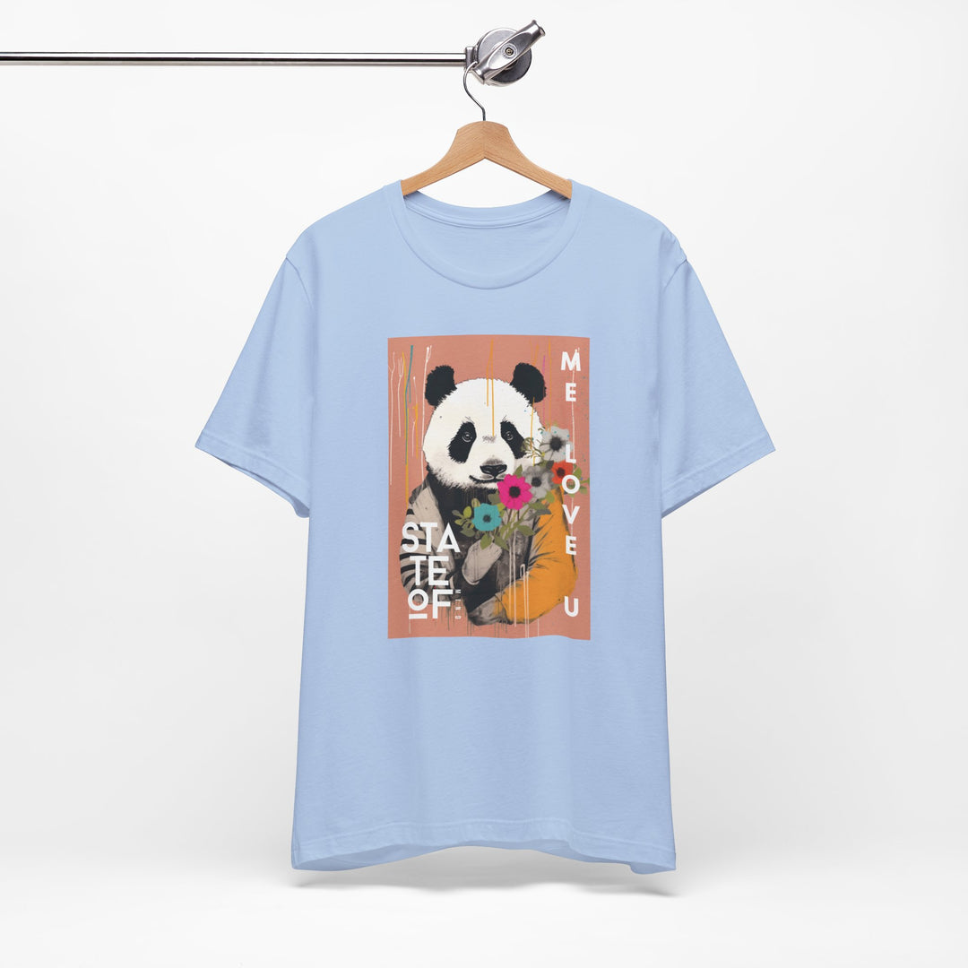 Loose Cotton T-shirt - PANDA LOVE