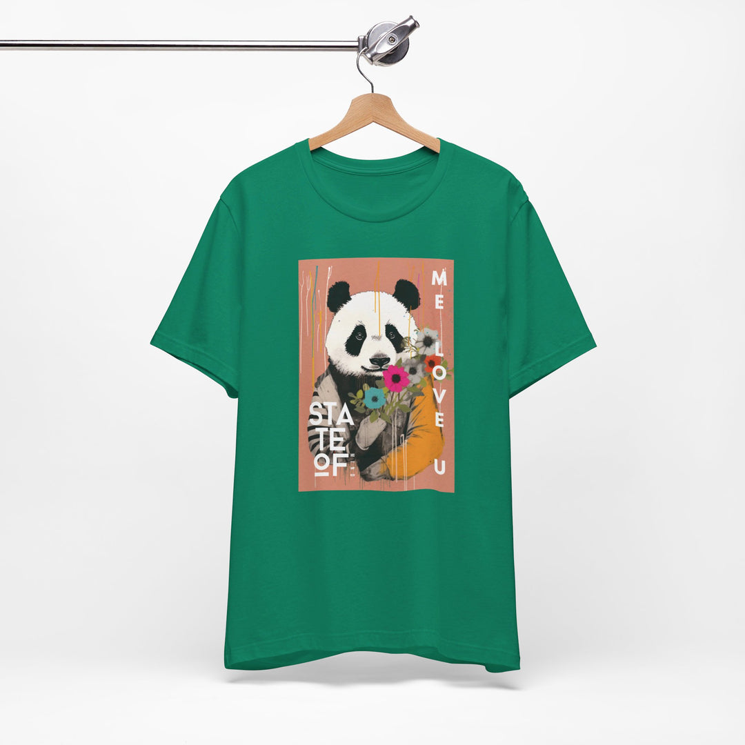 Loose Cotton T-shirt - PANDA LOVE