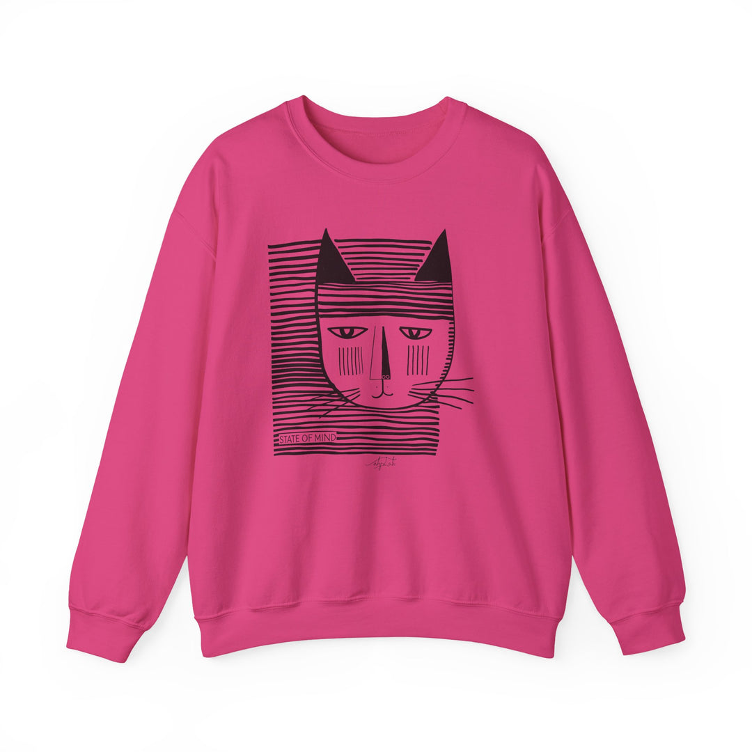 Cotton Sweater - CAT STRIPES