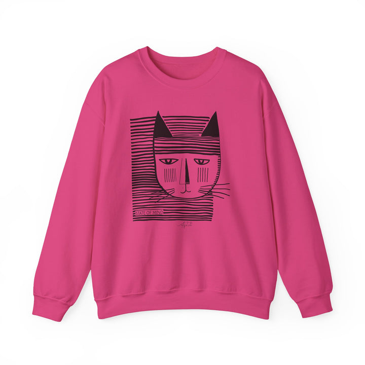 Cotton Sweater - CAT STRIPES