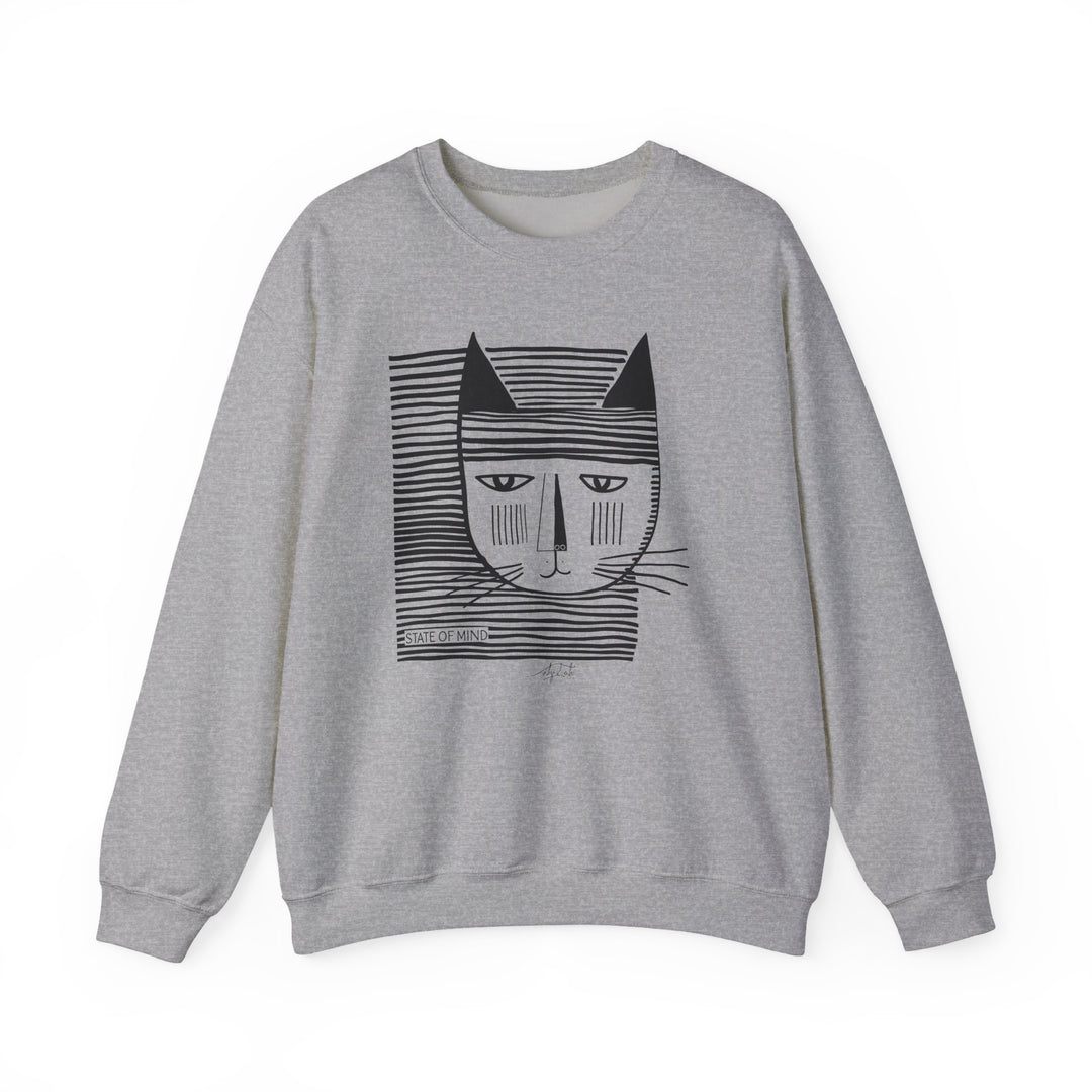 Cotton Sweater - CAT STRIPES