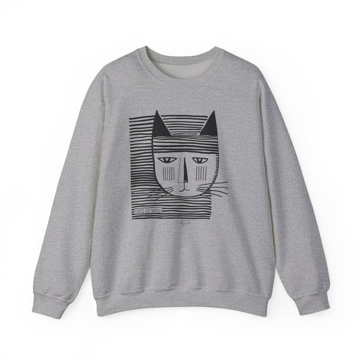 Cotton Sweater - CAT STRIPES