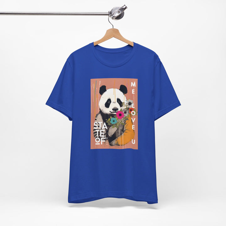 Loose Cotton T-shirt - PANDA LOVE