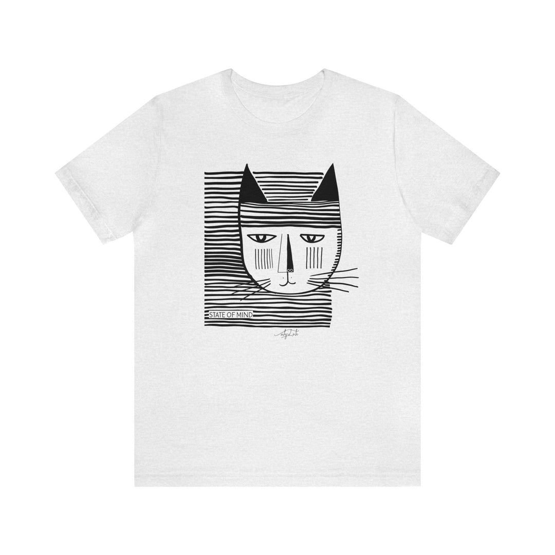 Loose Cotton T-shirt - CAT STRIPES