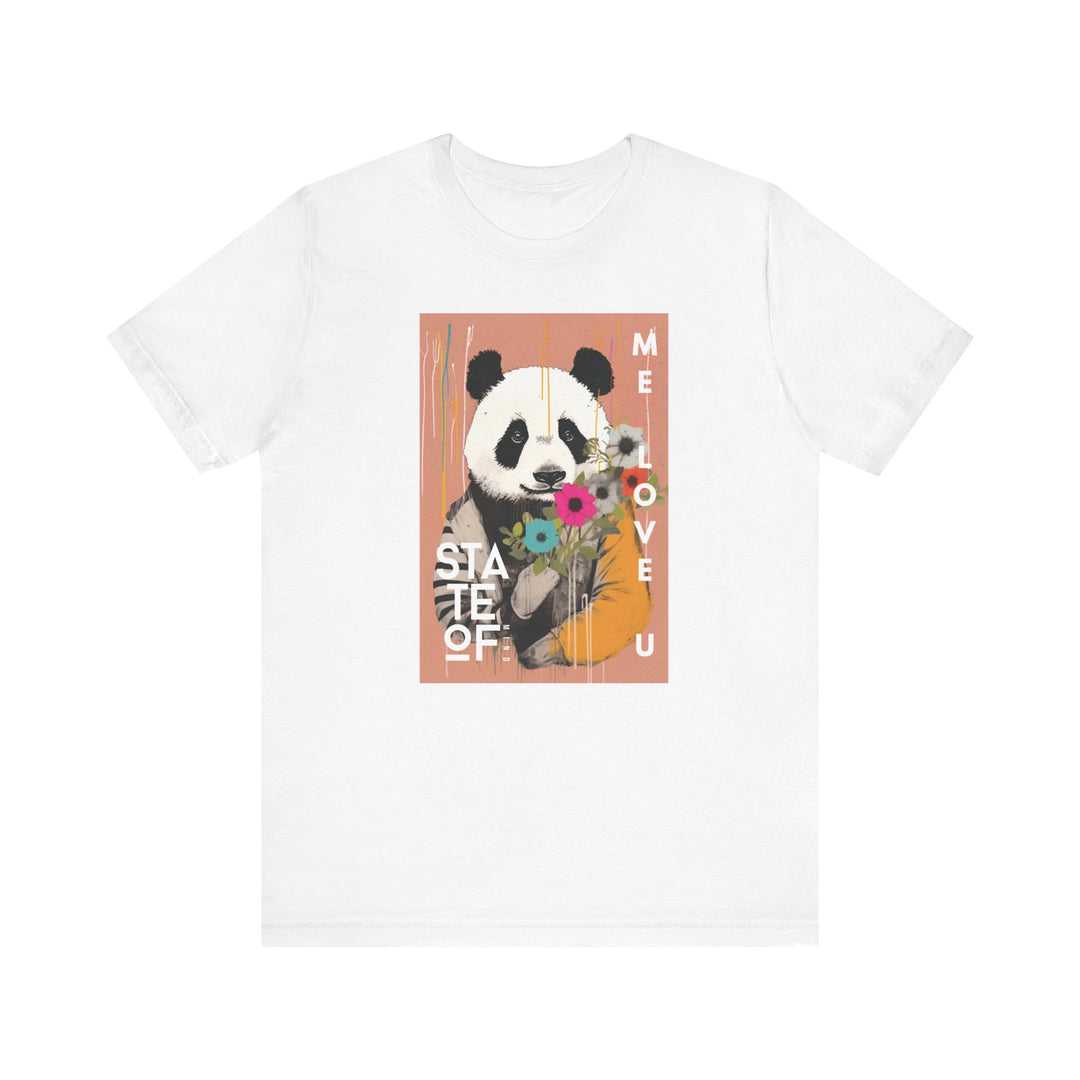 Loose Cotton T-shirt - PANDA LOVE