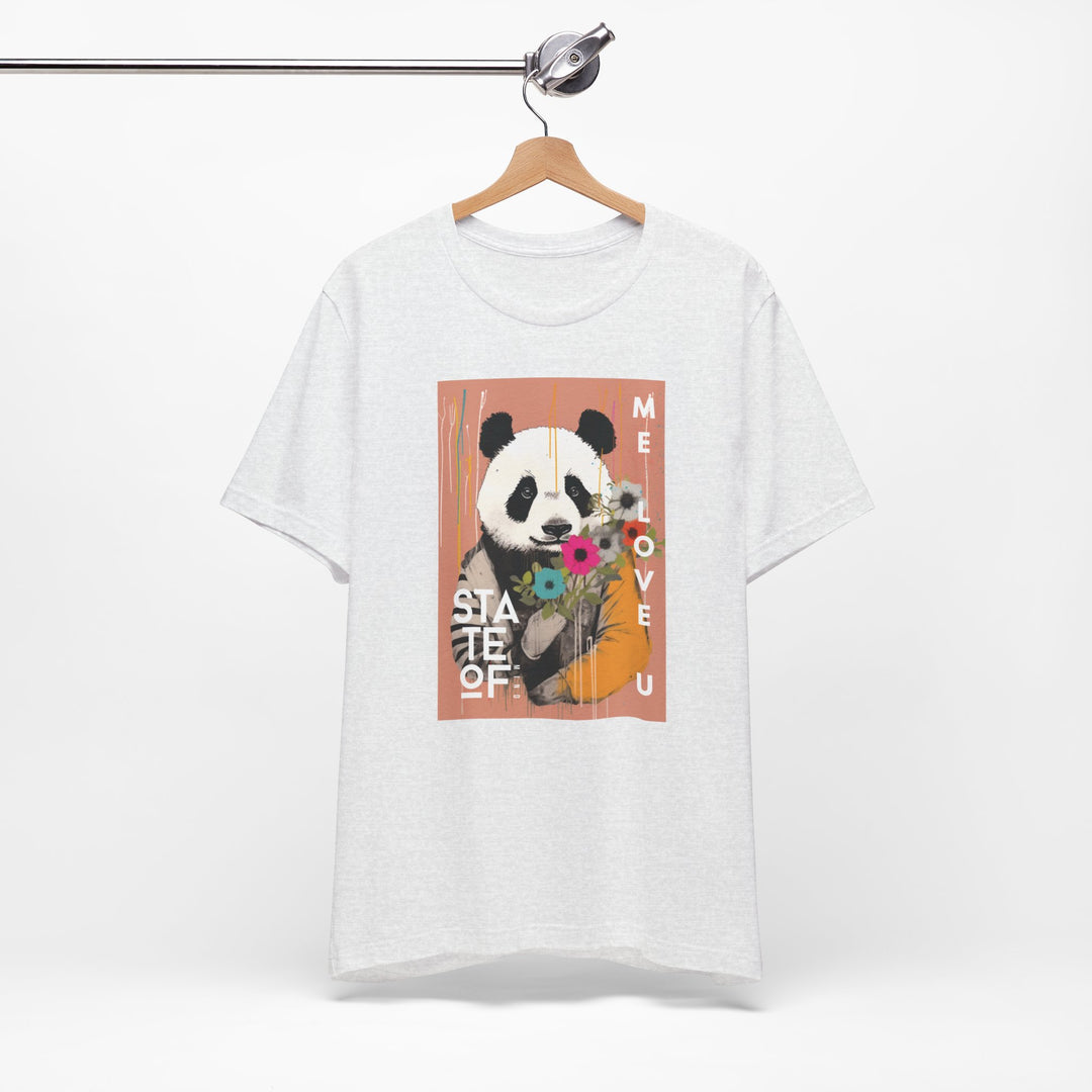 Loose Cotton T-shirt - PANDA LOVE