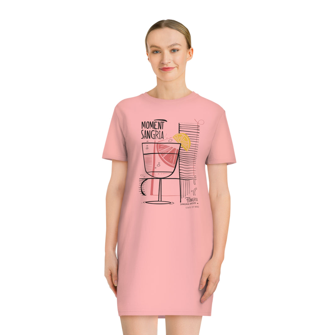 Organic cotton t-shirt dress - MOMENT SANGRIA