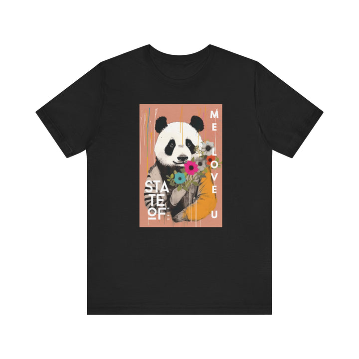 Loose Cotton T-shirt - PANDA LOVE