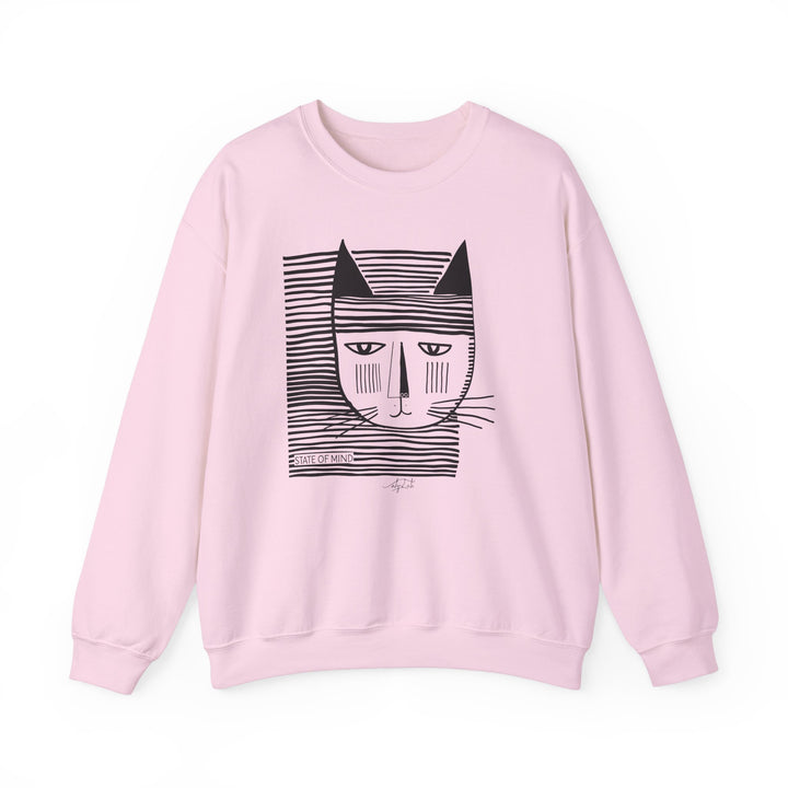 Cotton Sweater - CAT STRIPES