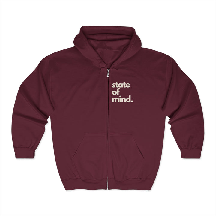 Veste à Capuchon Unisexe Zippée – State of Mind – Décontracté et Confo