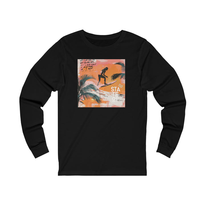 Long-sleeved cotton t-shirt - SURF YOUR WAVE x