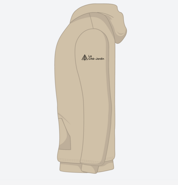 Cité Jardin Hoodie - black logo (American Apparel RF498)