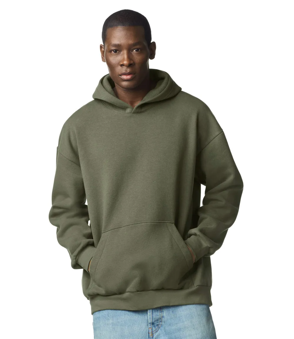 Cité Jardin hoodie - white logo (American Apparel RF498)