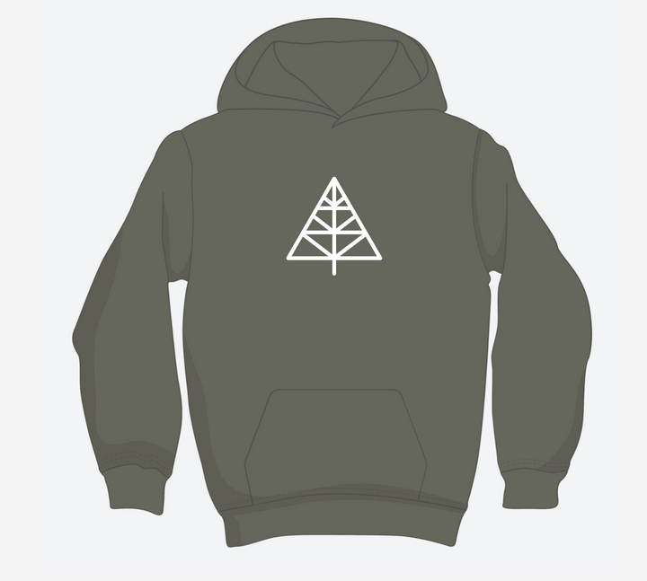 Cité Jardin hoodie - white logo centered (American Apparel RF498)