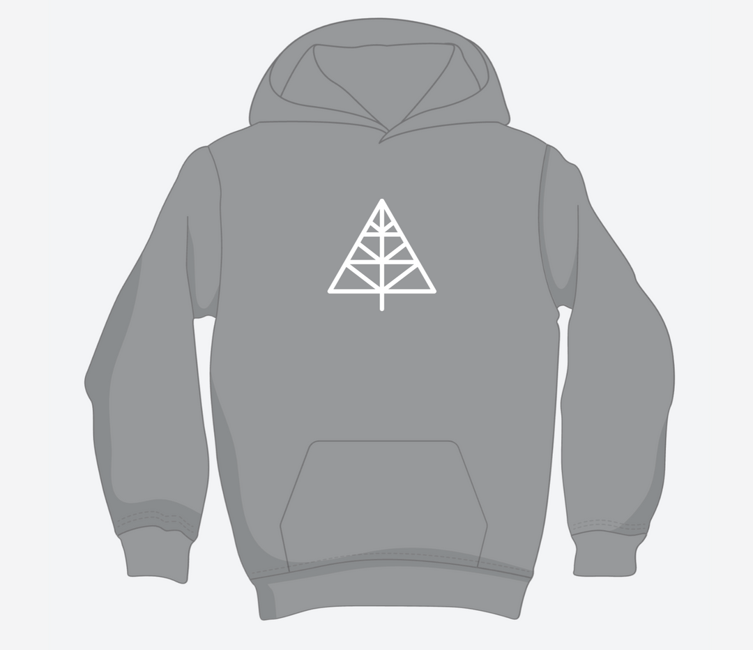 Cité Jardin hoodie - white logo centered (American Apparel RF498)