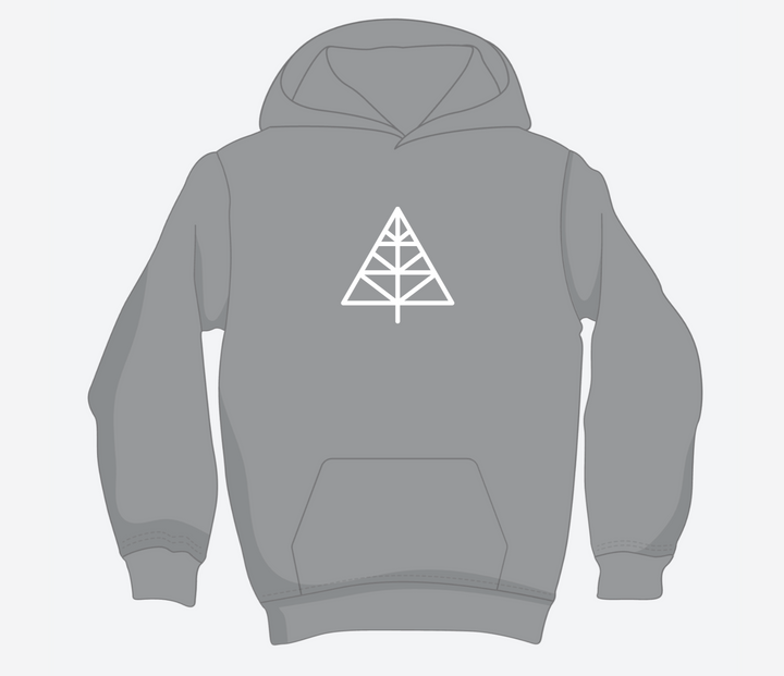 Cité Jardin hoodie - white logo centered (American Apparel RF498)