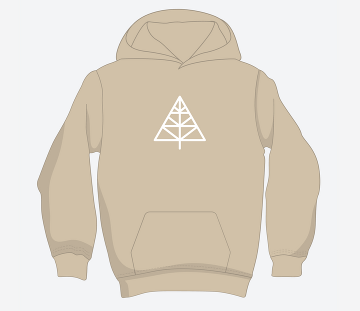 Cité Jardin hoodie - white logo centered (American Apparel RF498)