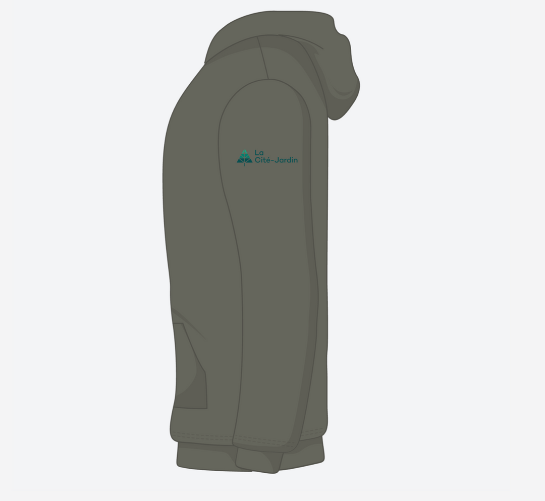 Cité Jardin Hoodie - Green Multi-Centered Logo (American Apparel RF498)