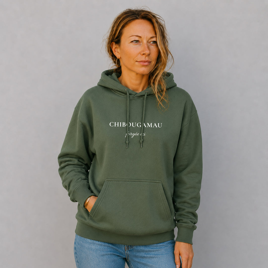 Hoodie brodé Chibougamau — forgée ici