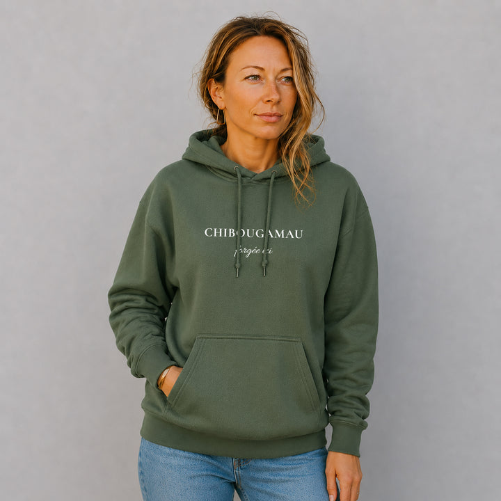 Hoodie brodé Chibougamau — forgée ici