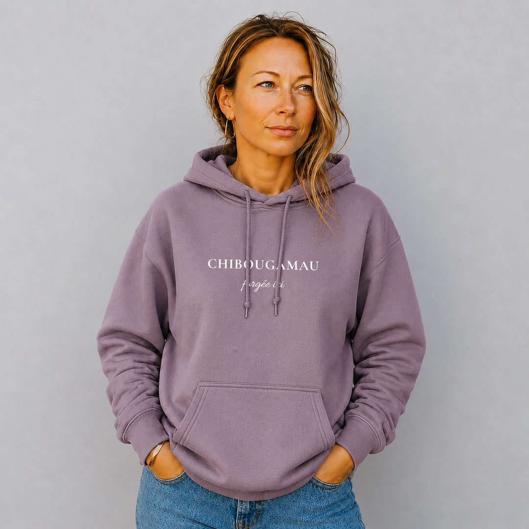Hoodie brodé Chibougamau — forgée ici