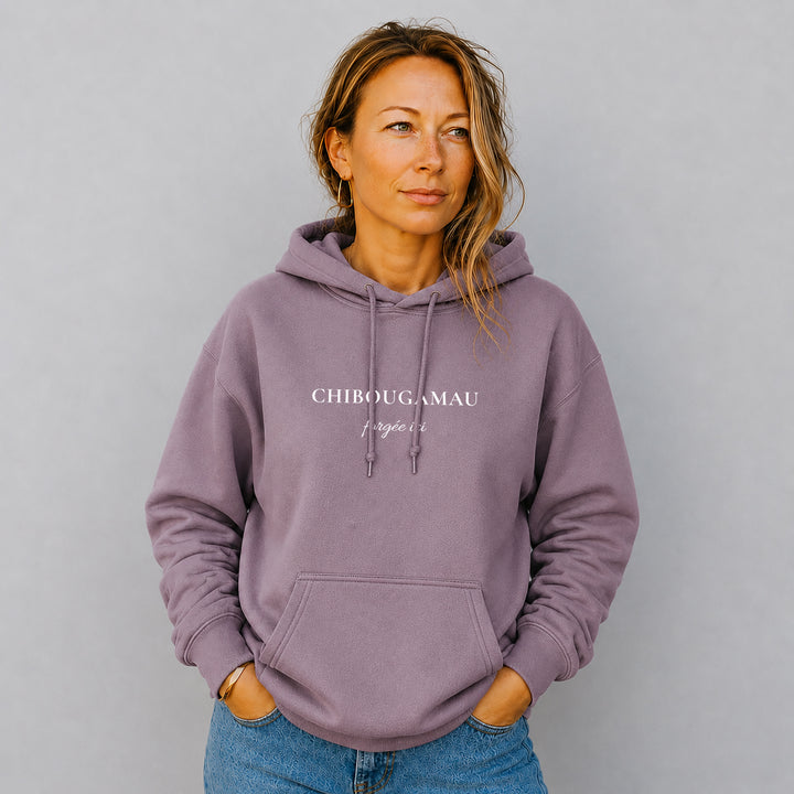 Hoodie brodé Chibougamau — forgée ici