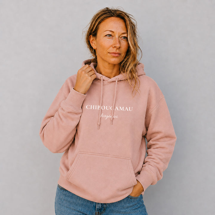 Hoodie brodé Chibougamau — forgée ici