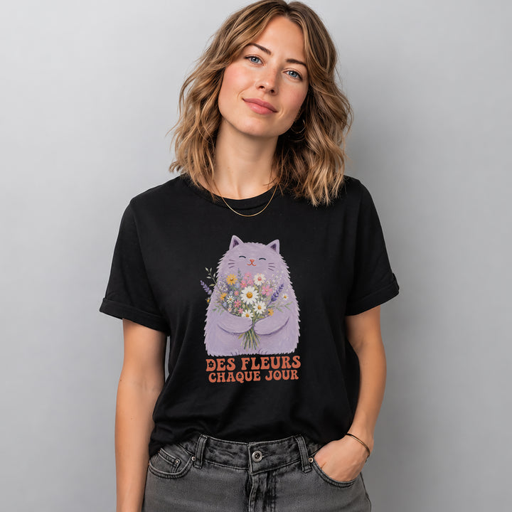 T-shirt ample « DES FLEURS CHAQUE JOUR » – EVERYDAY