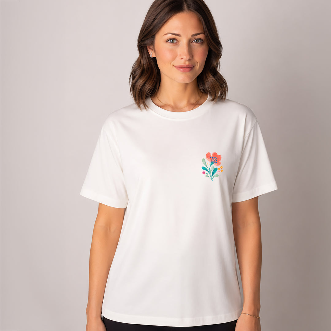 T-shirt ample “Jardin” – EVERYDAY | Graphique dos floral