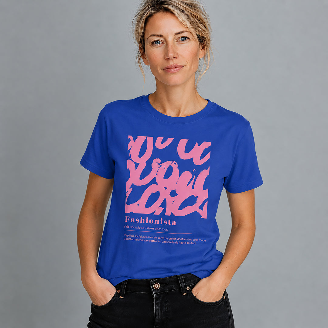 Loose Cotton T-shirt - FASHIONISTA