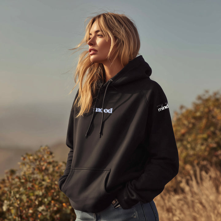 Hoodie Mood Noir– Chandail de qualité durable imprimé au Canada | State of Mind