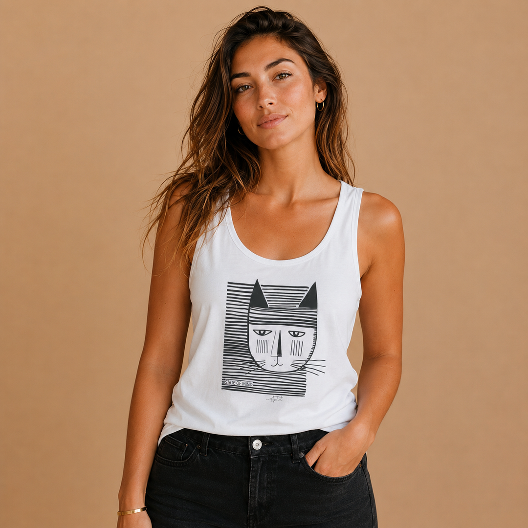Graphic Cotton Camisole - POSITIVE
