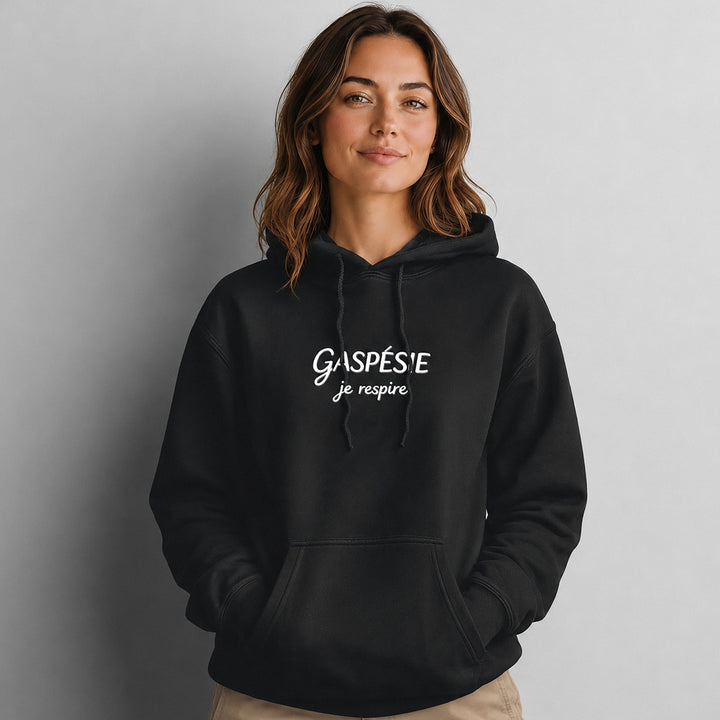 Hoodie brodé - Gaspésie je respire
