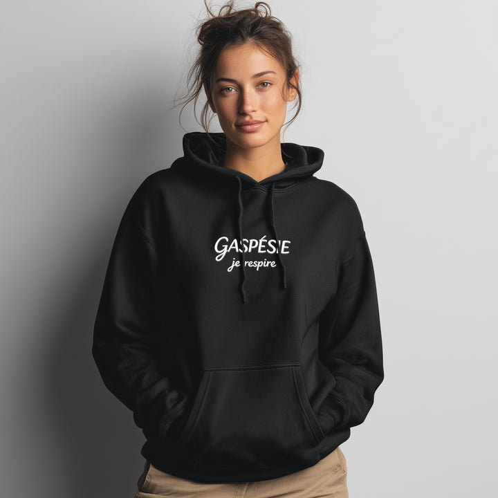 Hoodie brodé - Gaspésie je respire