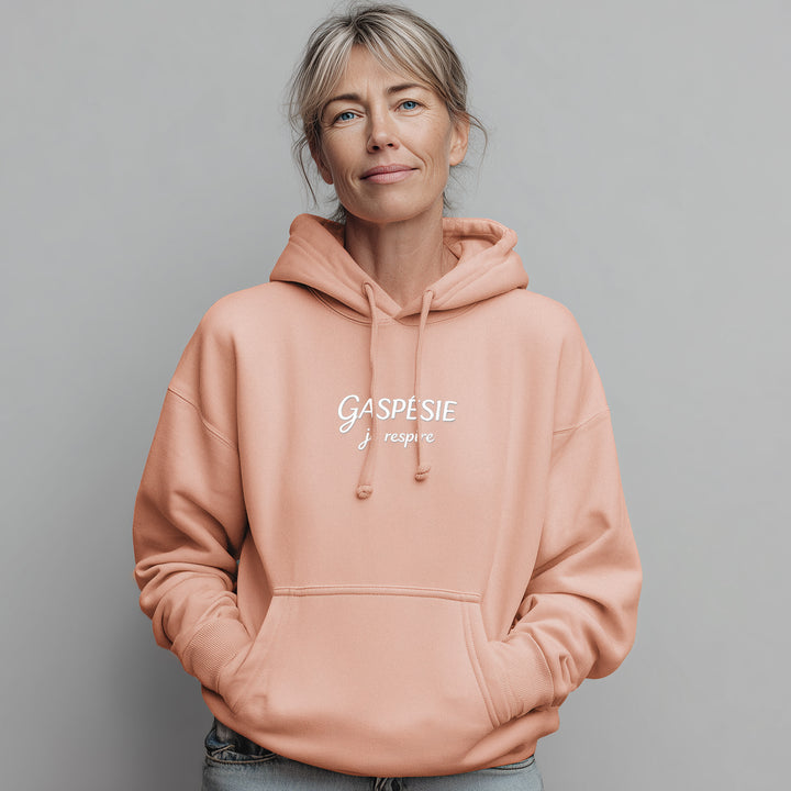 Hoodie brodé - Gaspésie je respire