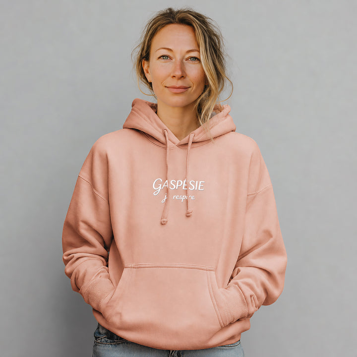 Hoodie brodé - Gaspésie je respire