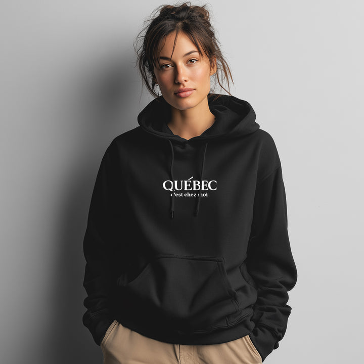 Hoodie brodé Québec — c’est chez moi