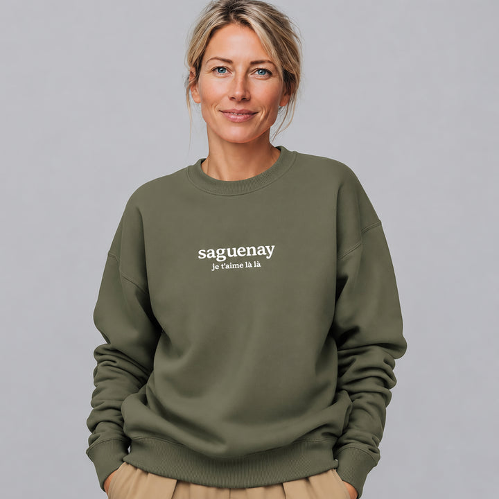 Crewneck brodé Saguenay — je t’aime là là