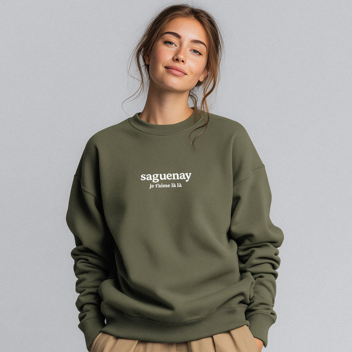 Crewneck brodé Saguenay — je t’aime là là