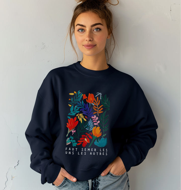 Cotton Crewneck Sweater - MUST SOW EACH OTHER