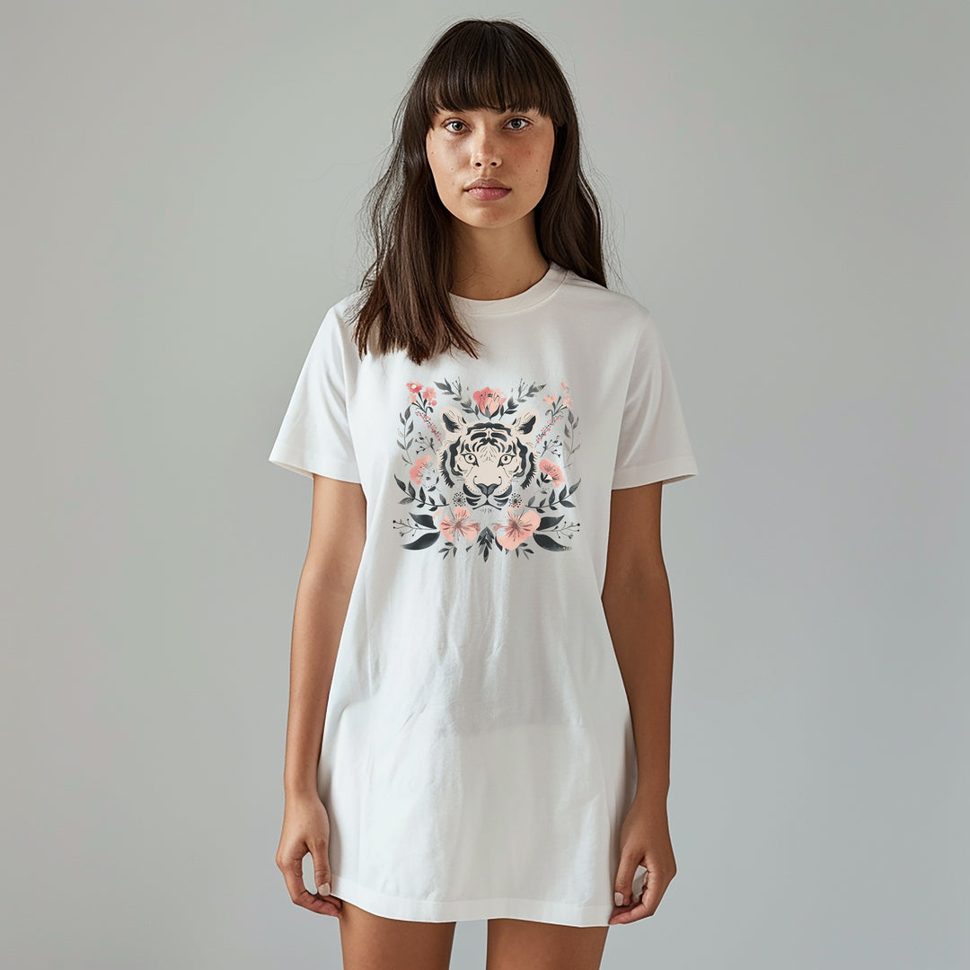 Organic cotton t-shirt dress - FIERCE!
